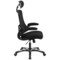 Emma and Oliver High-Back Black Mesh Swivel Ergonomic Executive Office Chair with Flip-Up Arms and Adjustable Headrest